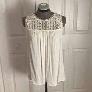 RO&DE Cream Tank with Lace